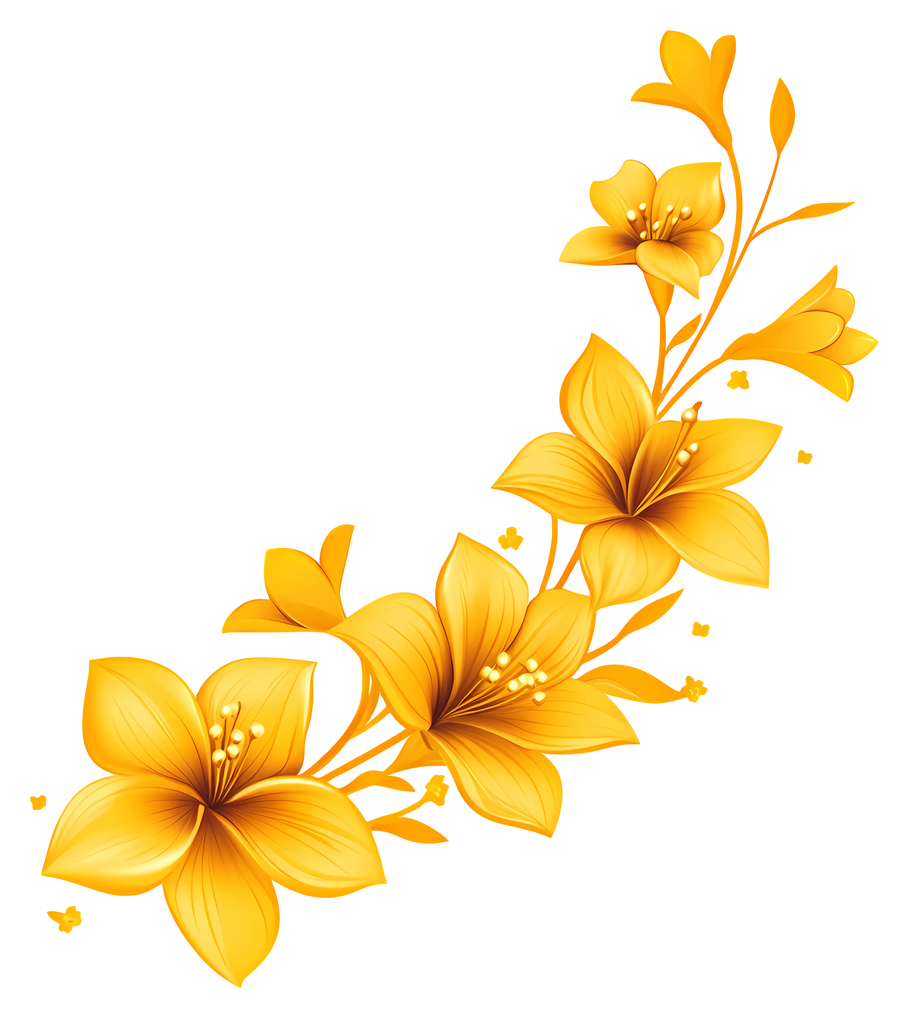 Yellow Lily Flowers