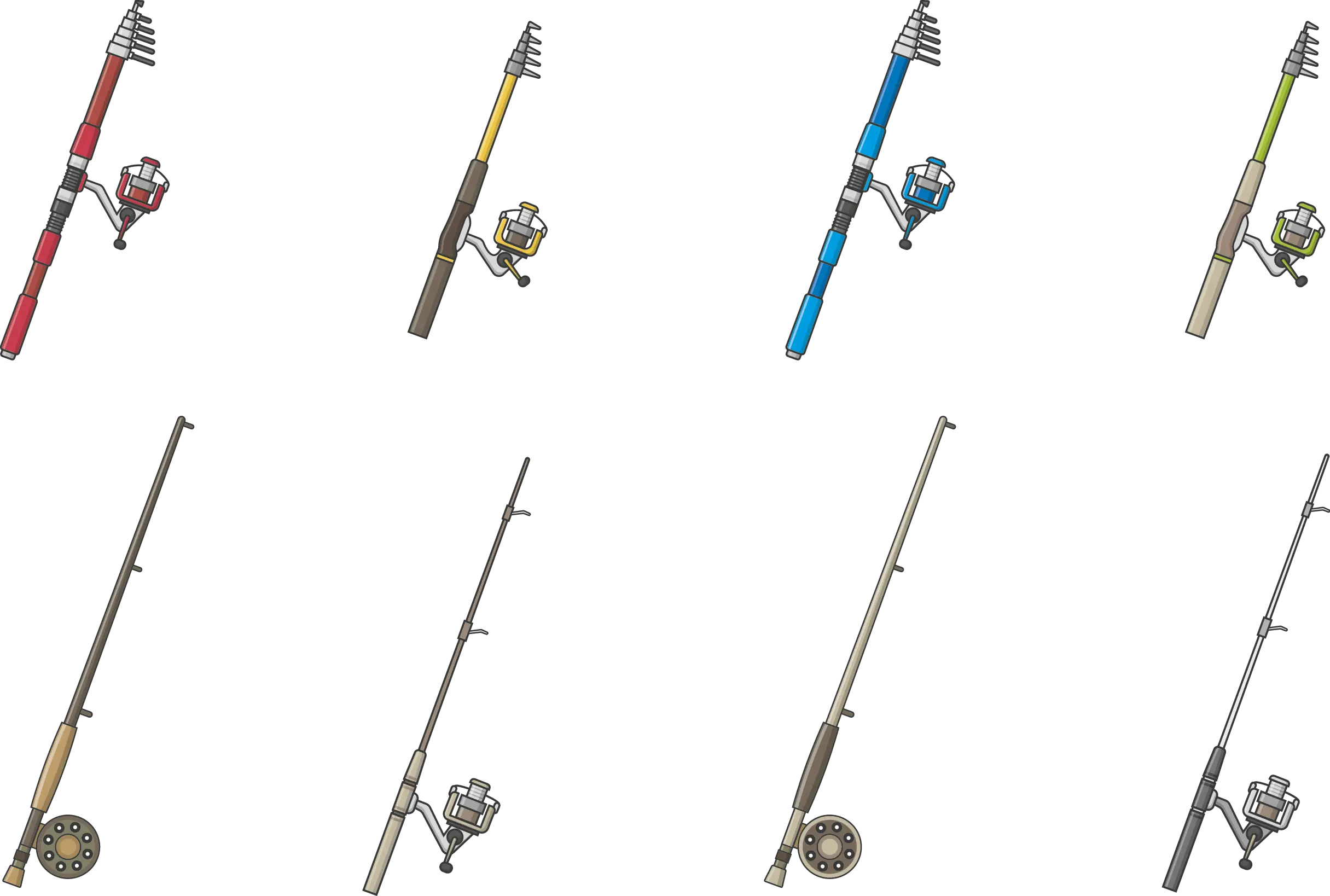 Various Fishing Rods Collection