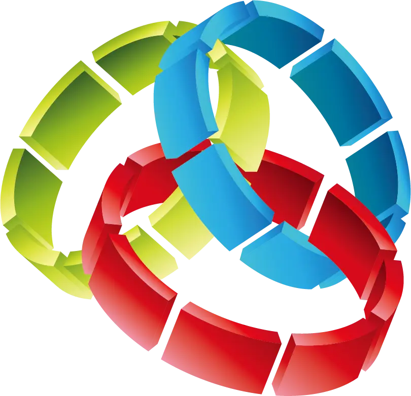 Colorful Interlocking Rings Symbolizing Unity