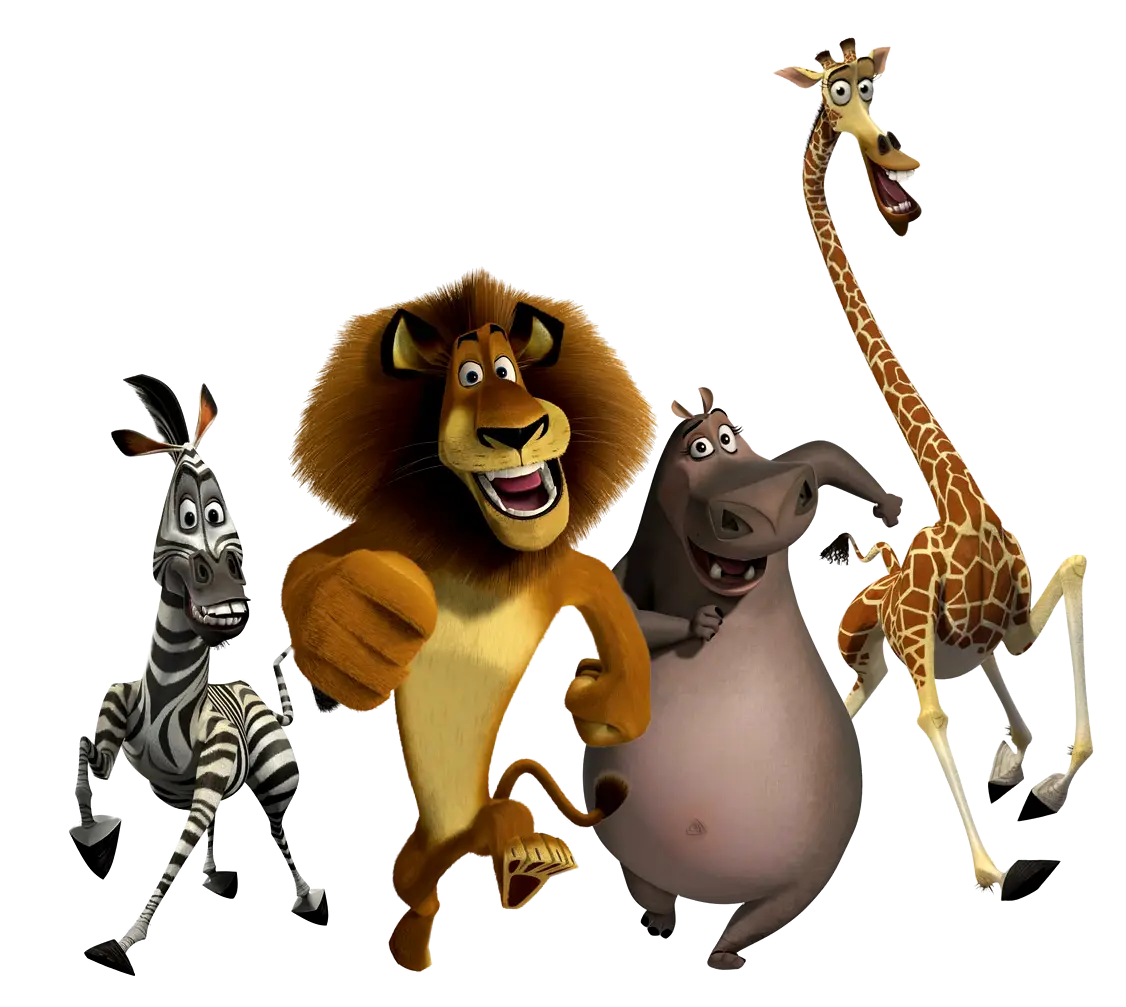 Cartoon Animal Group Illustration
