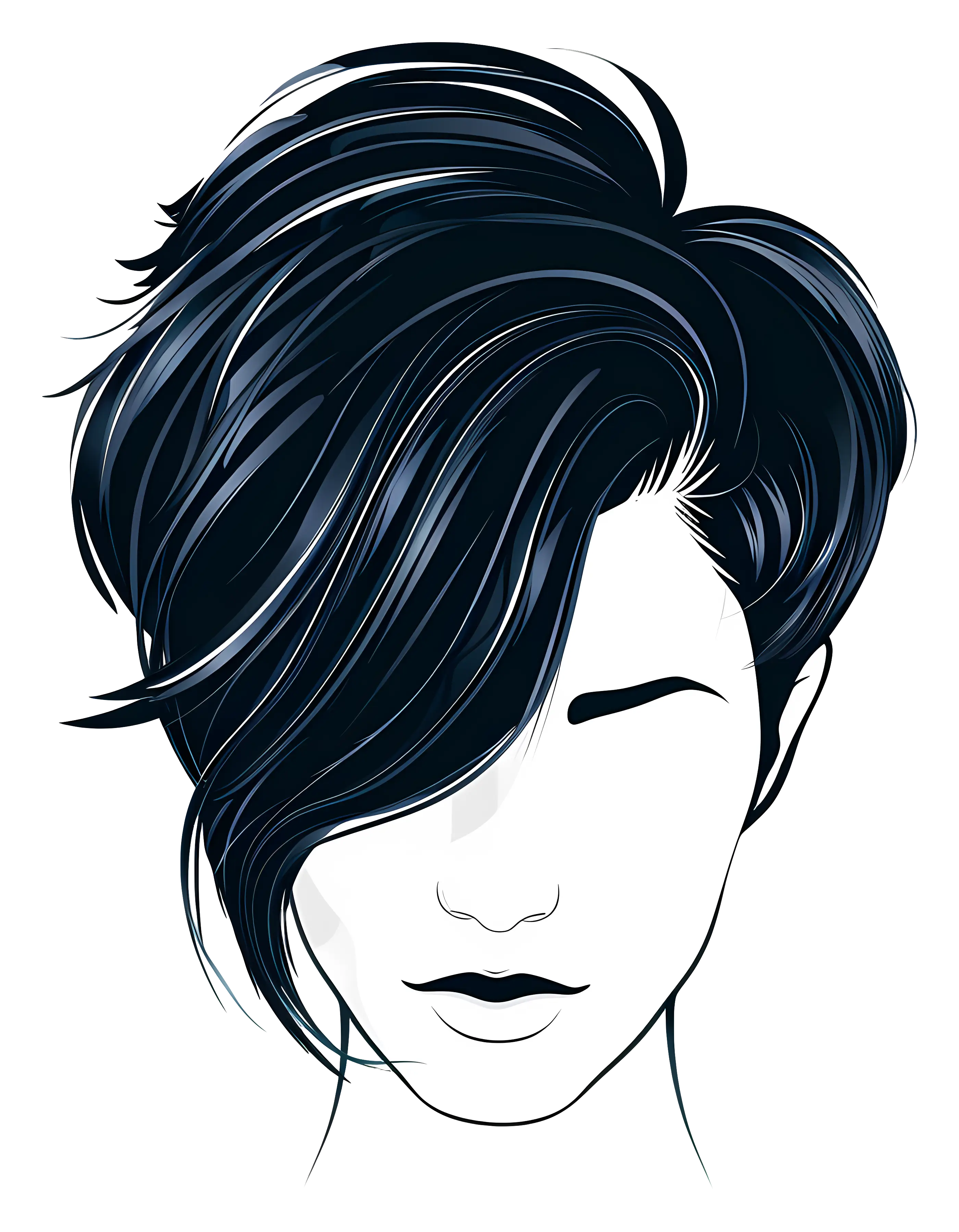 Stylized Hair Portrait