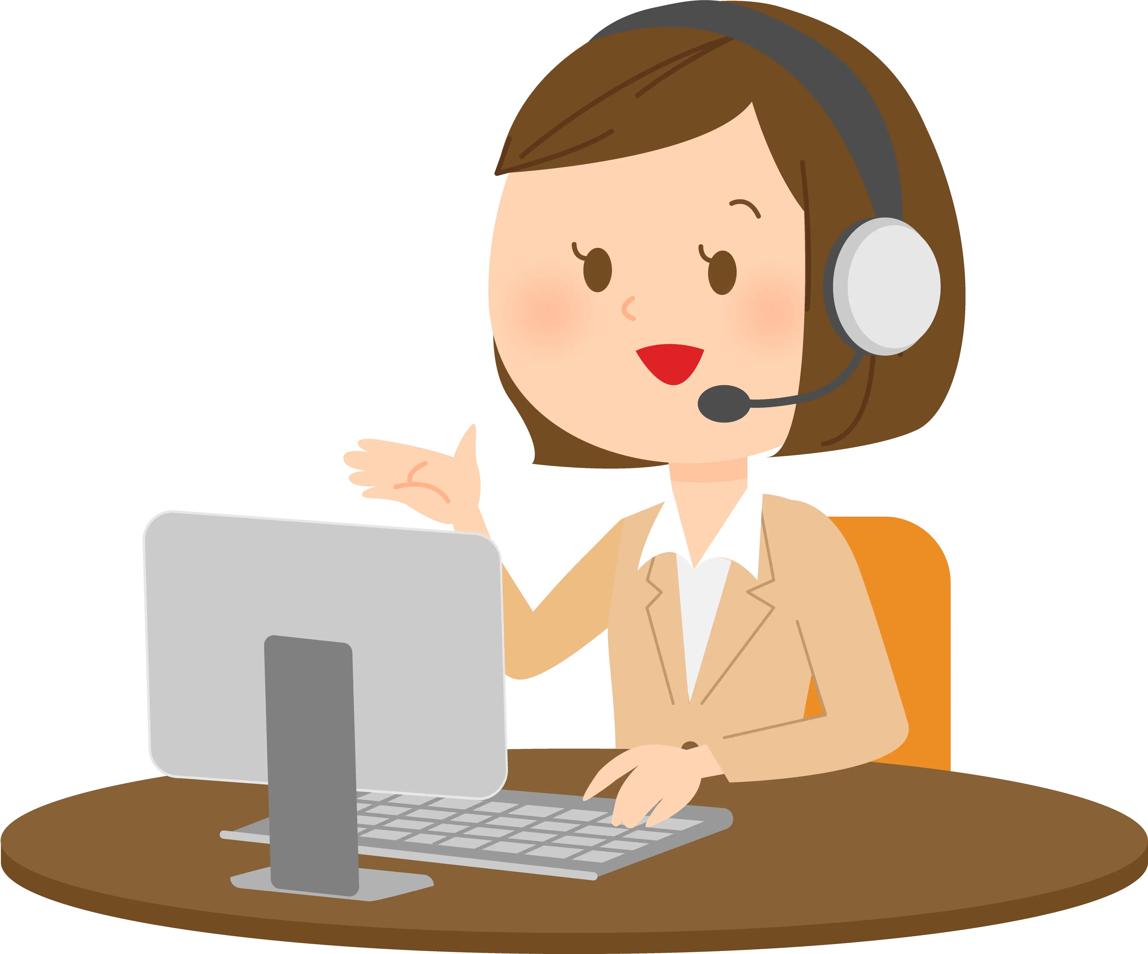 Customer Service Woman Illustration