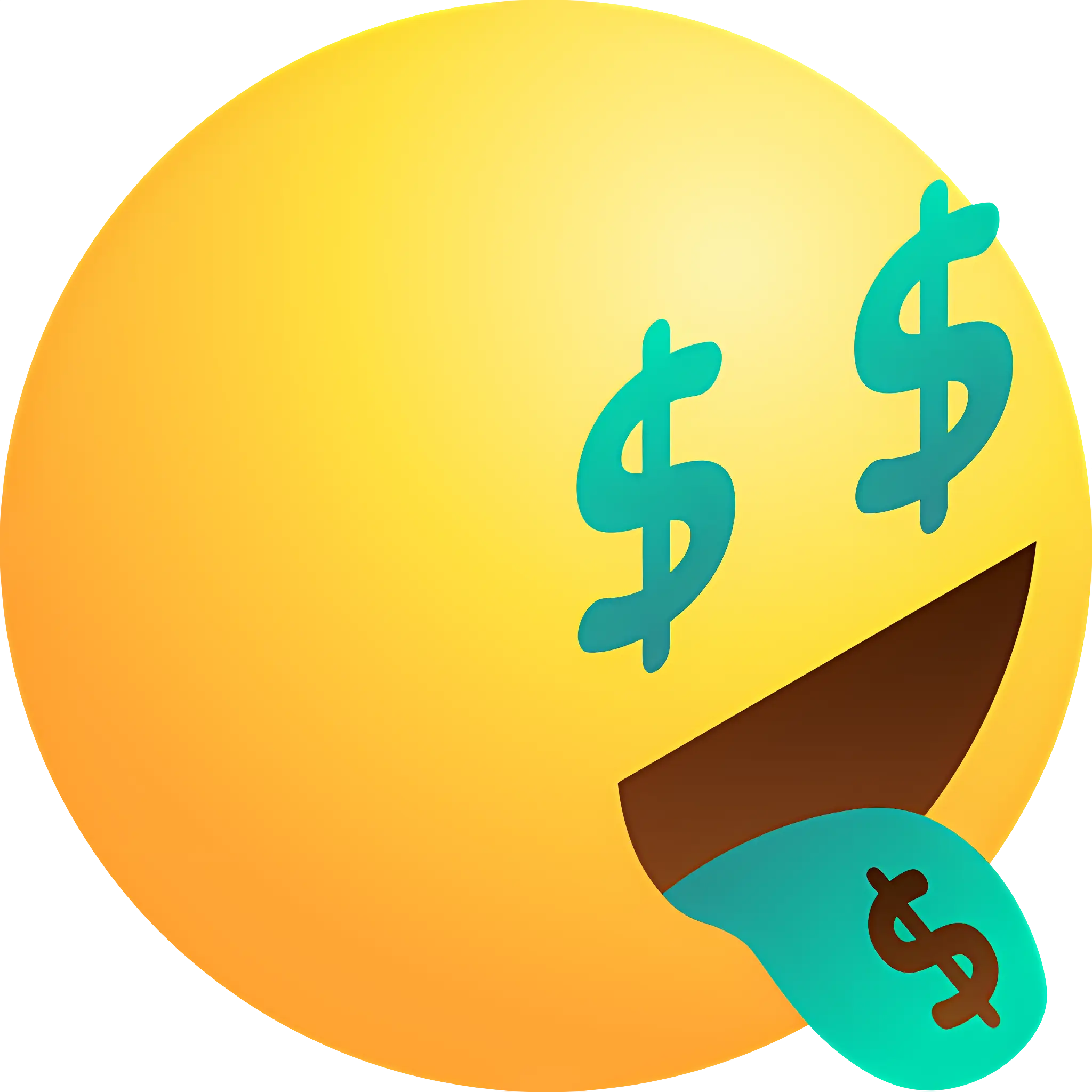 Money Tongue Emoji with Dollar Signs
