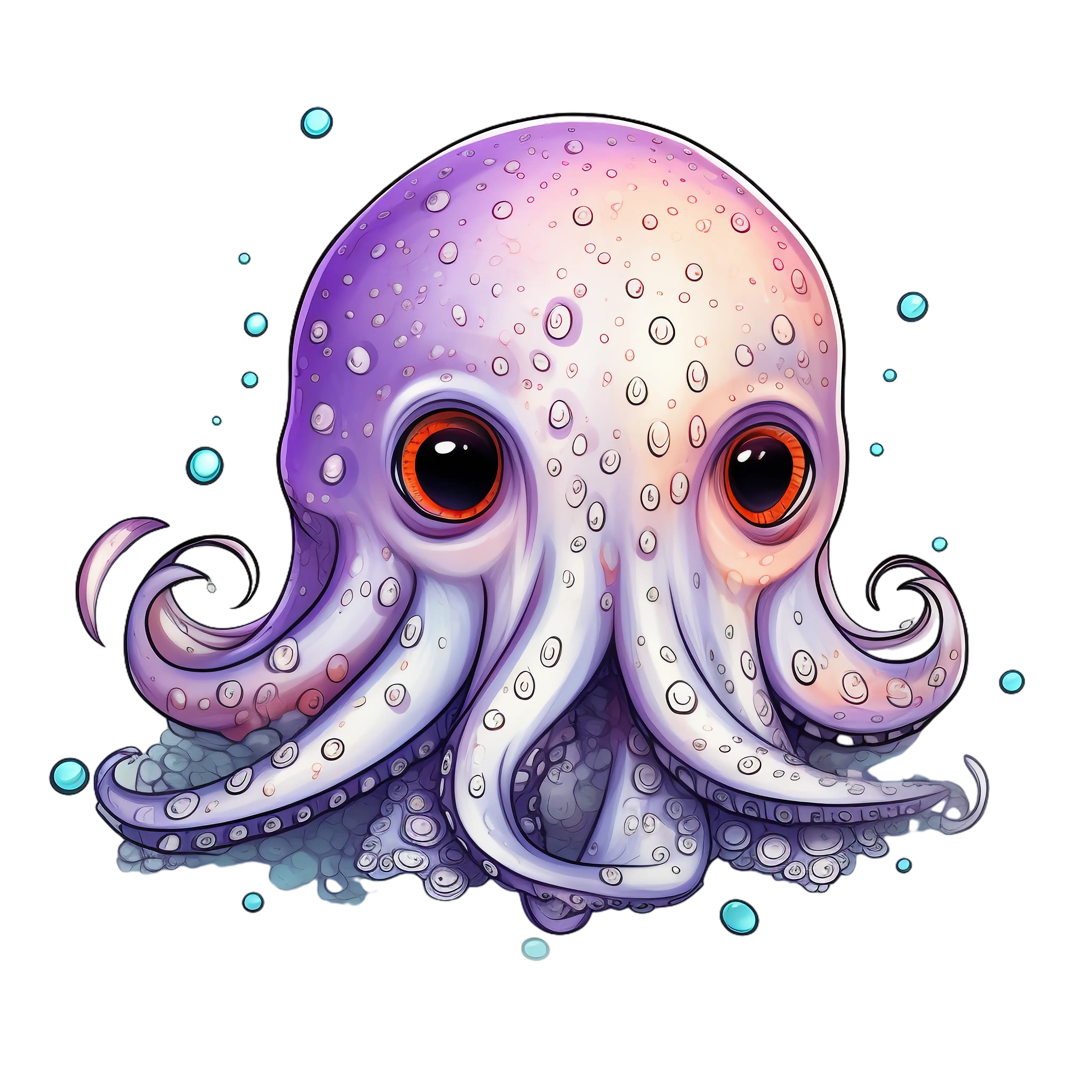 Cute Cartoon Octopus Illustration