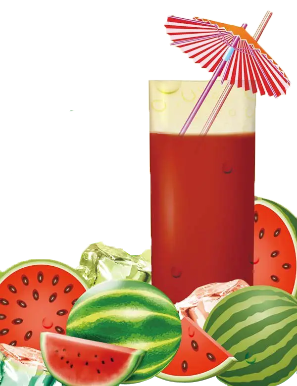 Refreshing Watermelon Drink with Umbrella