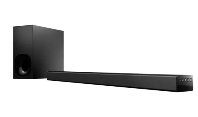 Black Soundbar with Subwoofer