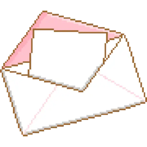 Pixel Art Envelope with Letter