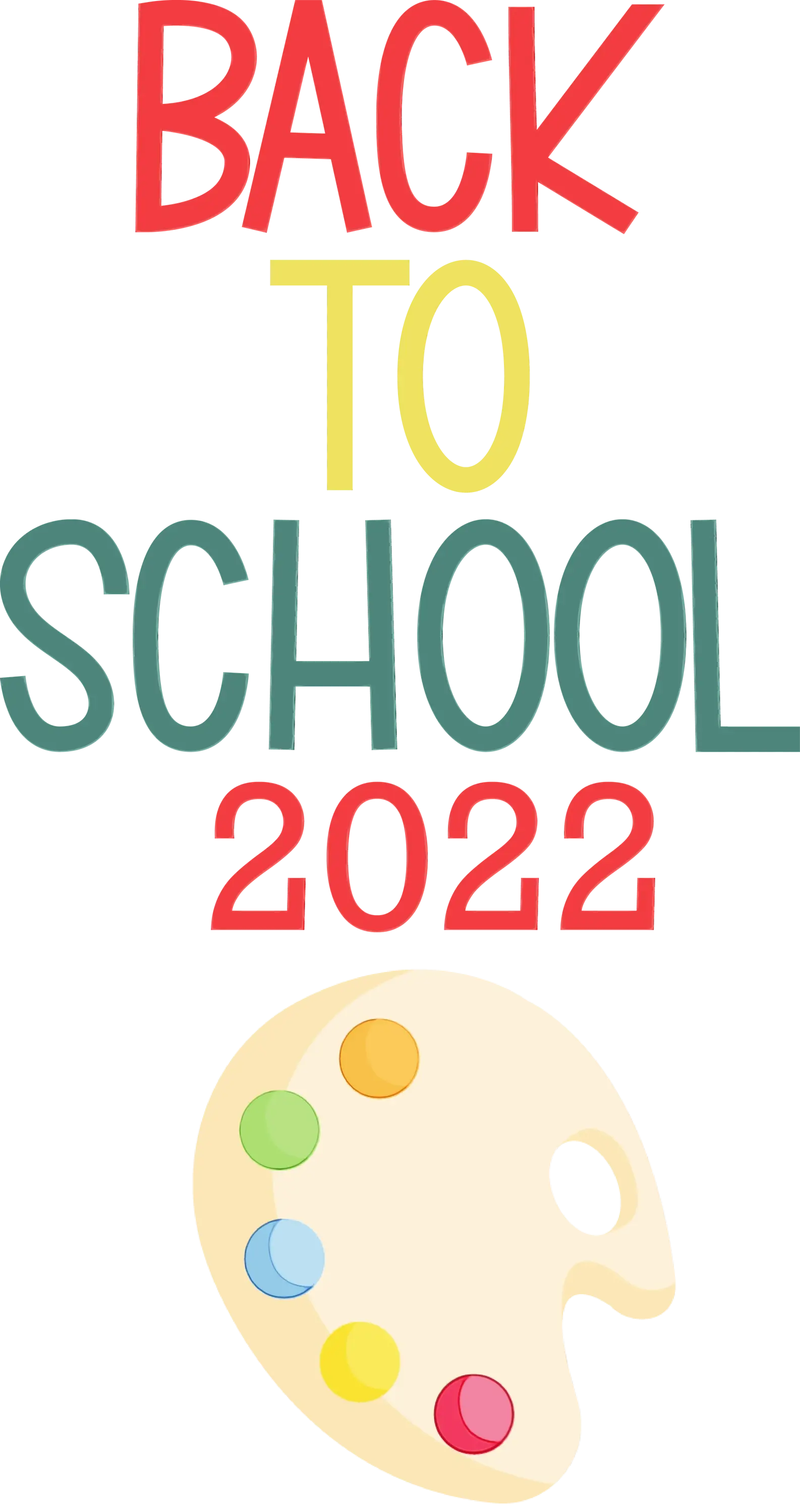 Back to School 2022 Text with Artist Palette