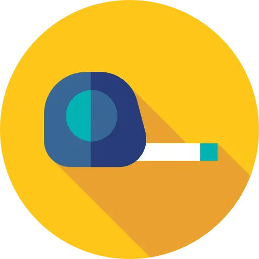 Tape Measure in Flat Cartoon Style