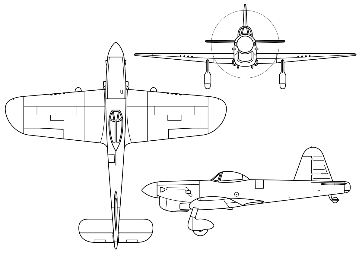 Technical Airplane Blueprint Illustration