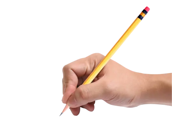 Hand Holding Yellow Pencil Illustration