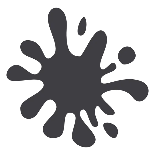 Black Ink Splatter Abstract Shape