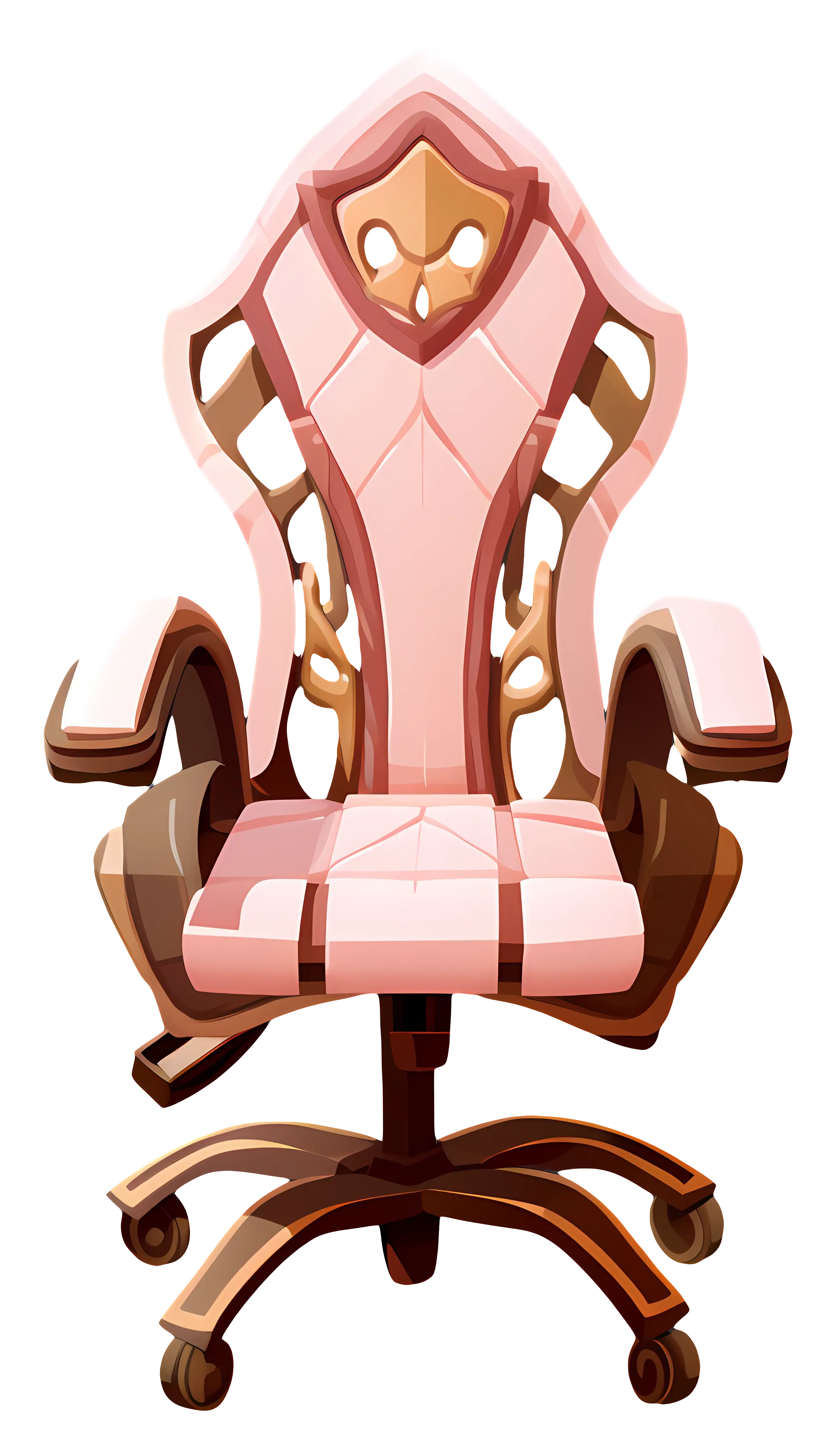 Elegant Pink Wooden Chair