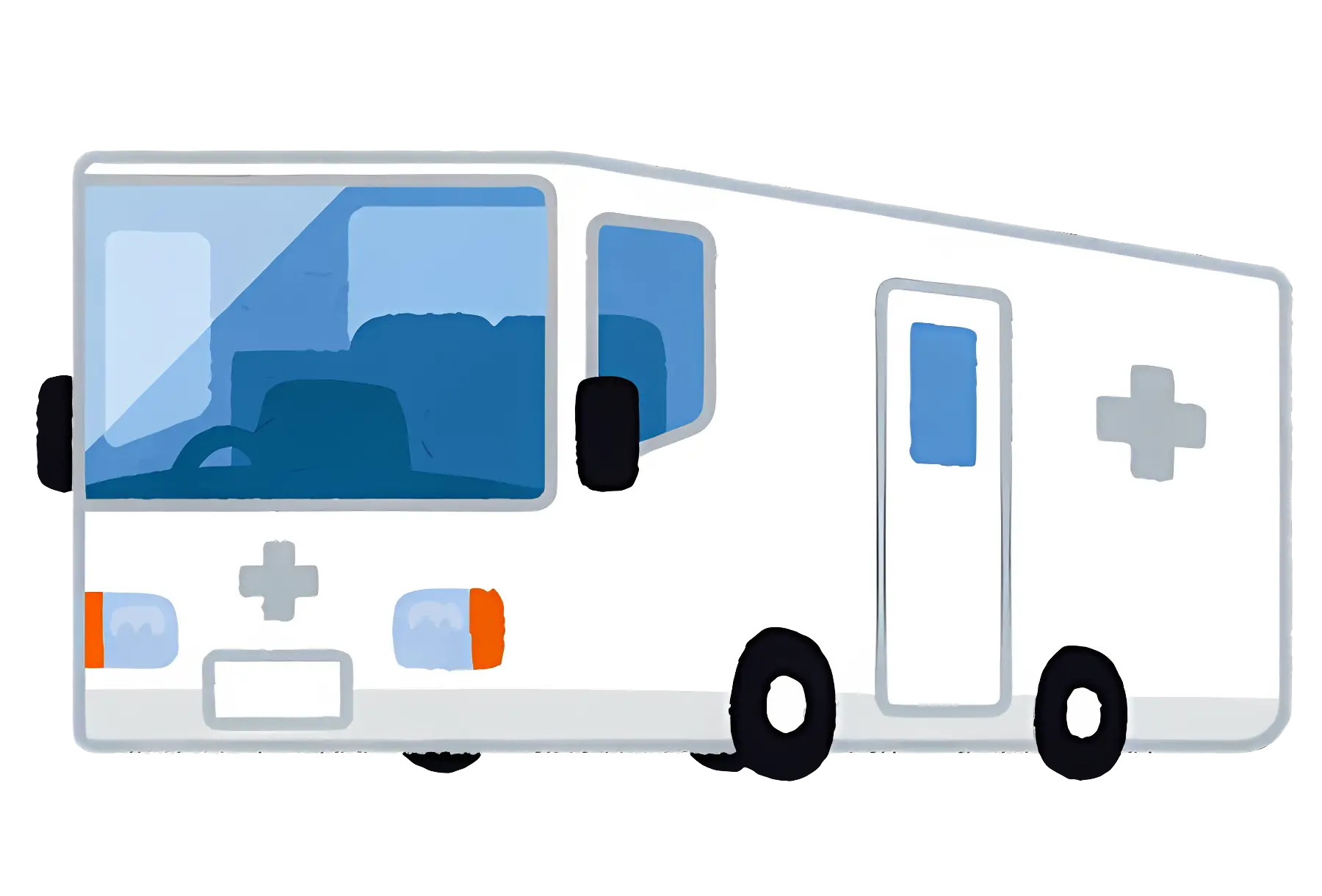 Medical Ambulance Transport Vehicle Illustration