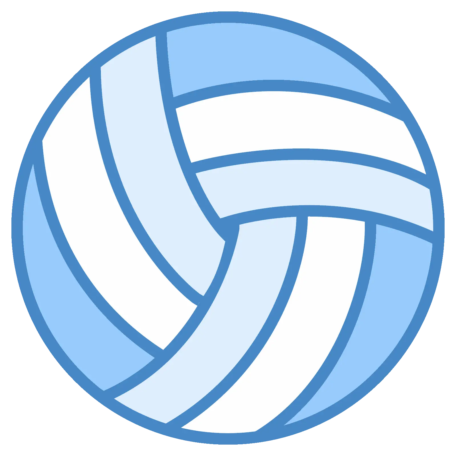 Blue Volleyball Illustration