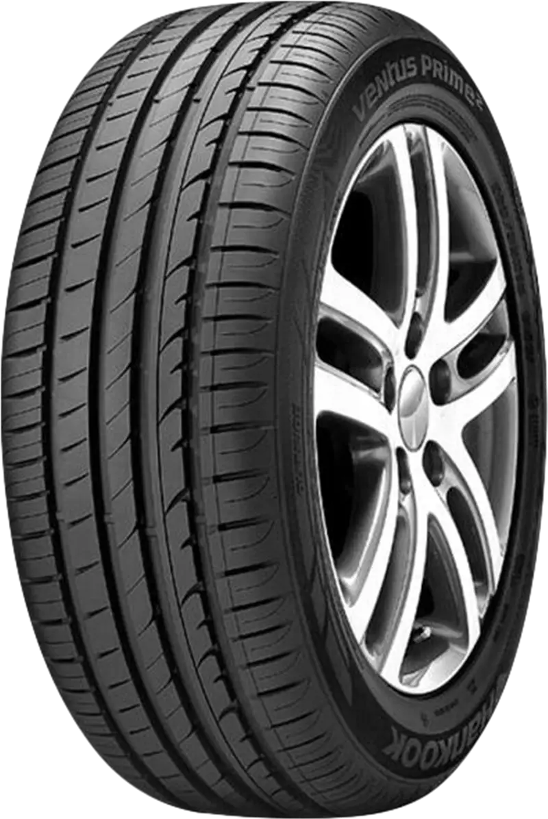 Black Car Tire with Detailed Tread