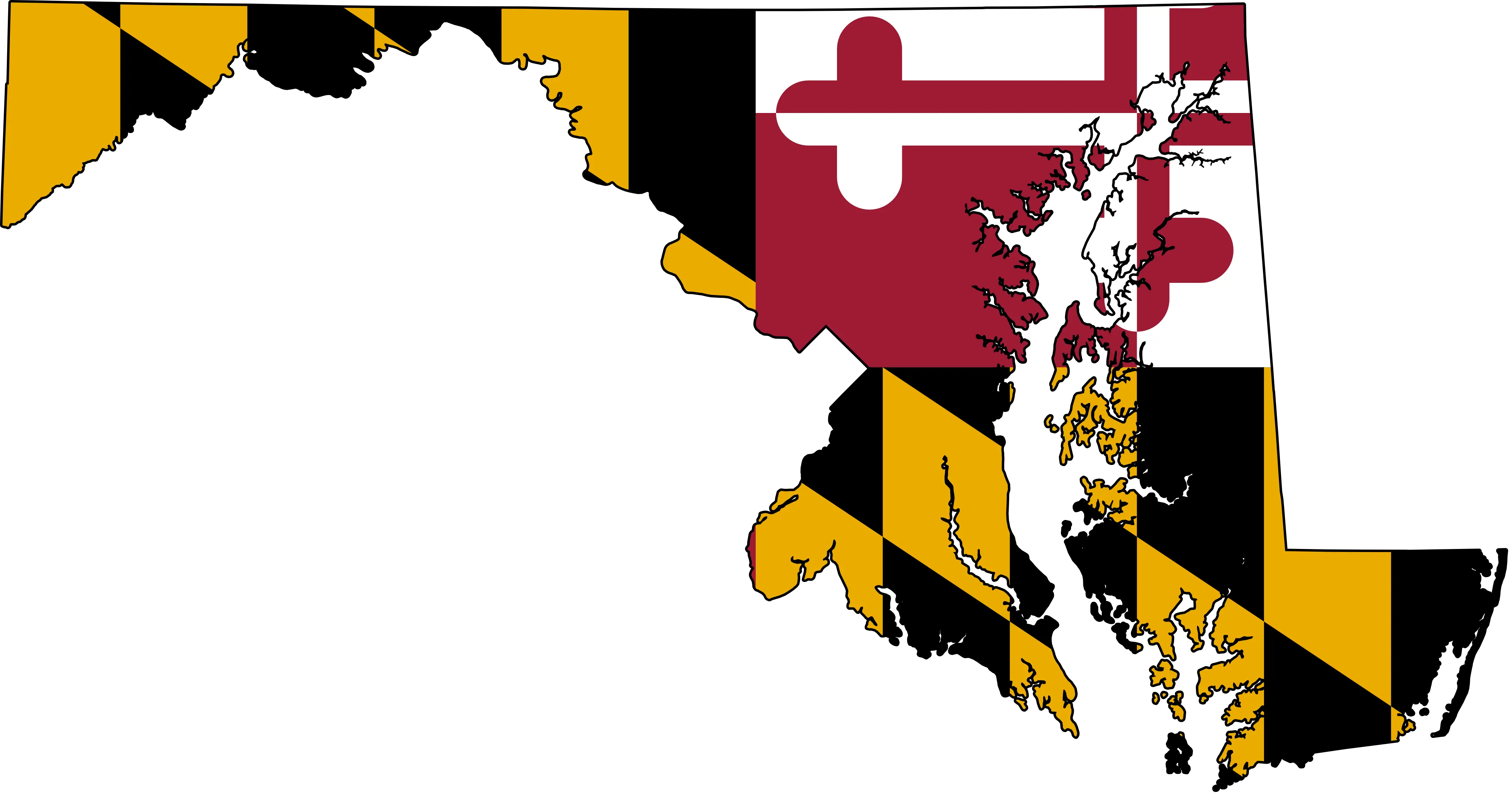 Maryland State Flag Map