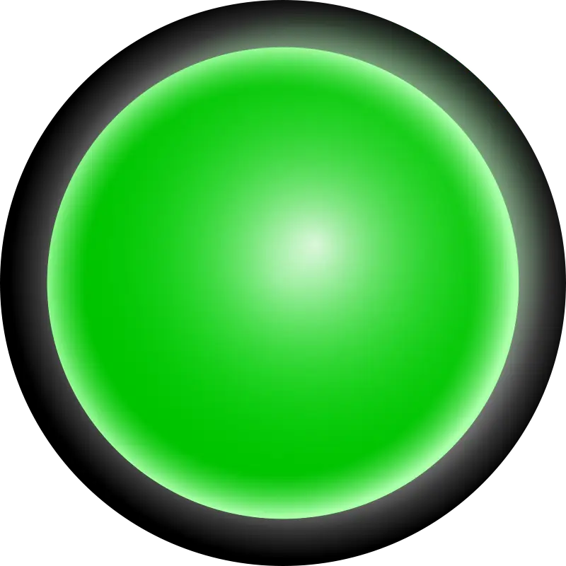 Shiny Green Circular Button Icon