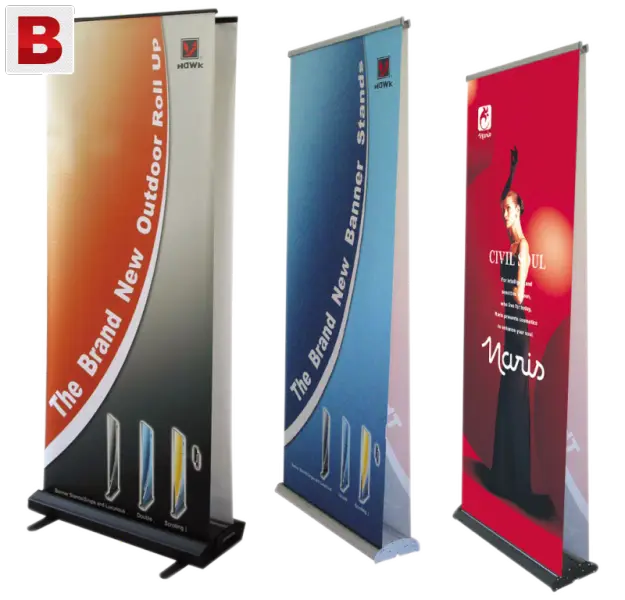 Colorful Roll-Up Banners for Advertising