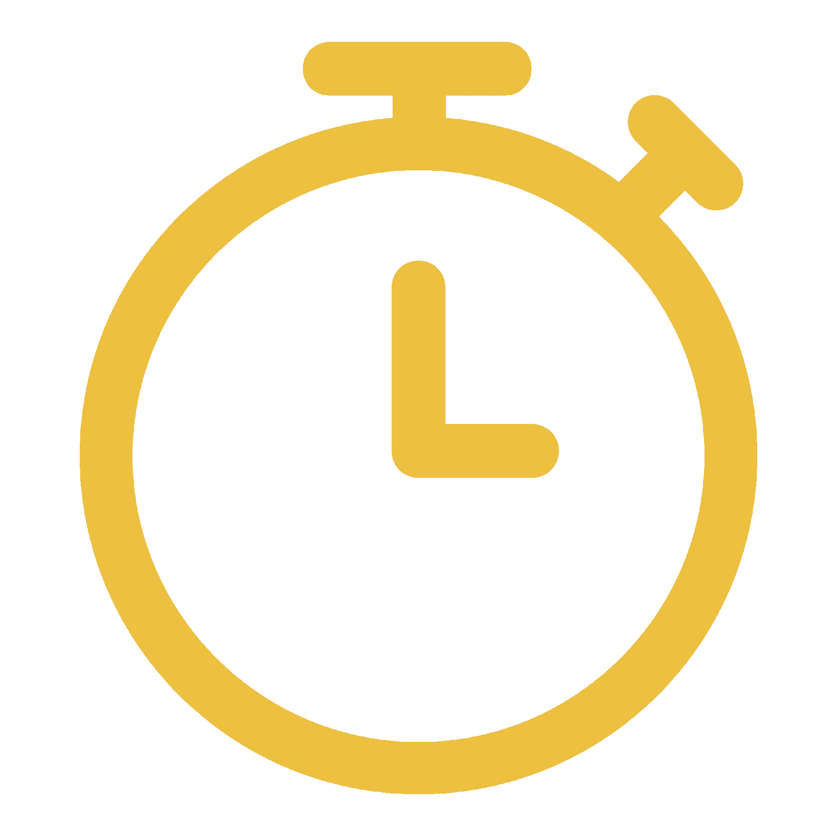Yellow Stopwatch Icon Symbolizing Time