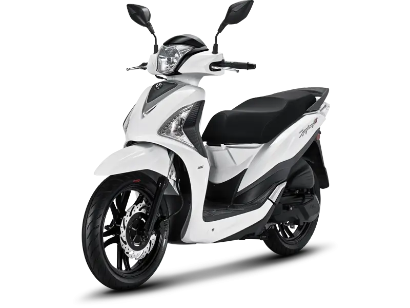 Modern White Scooter