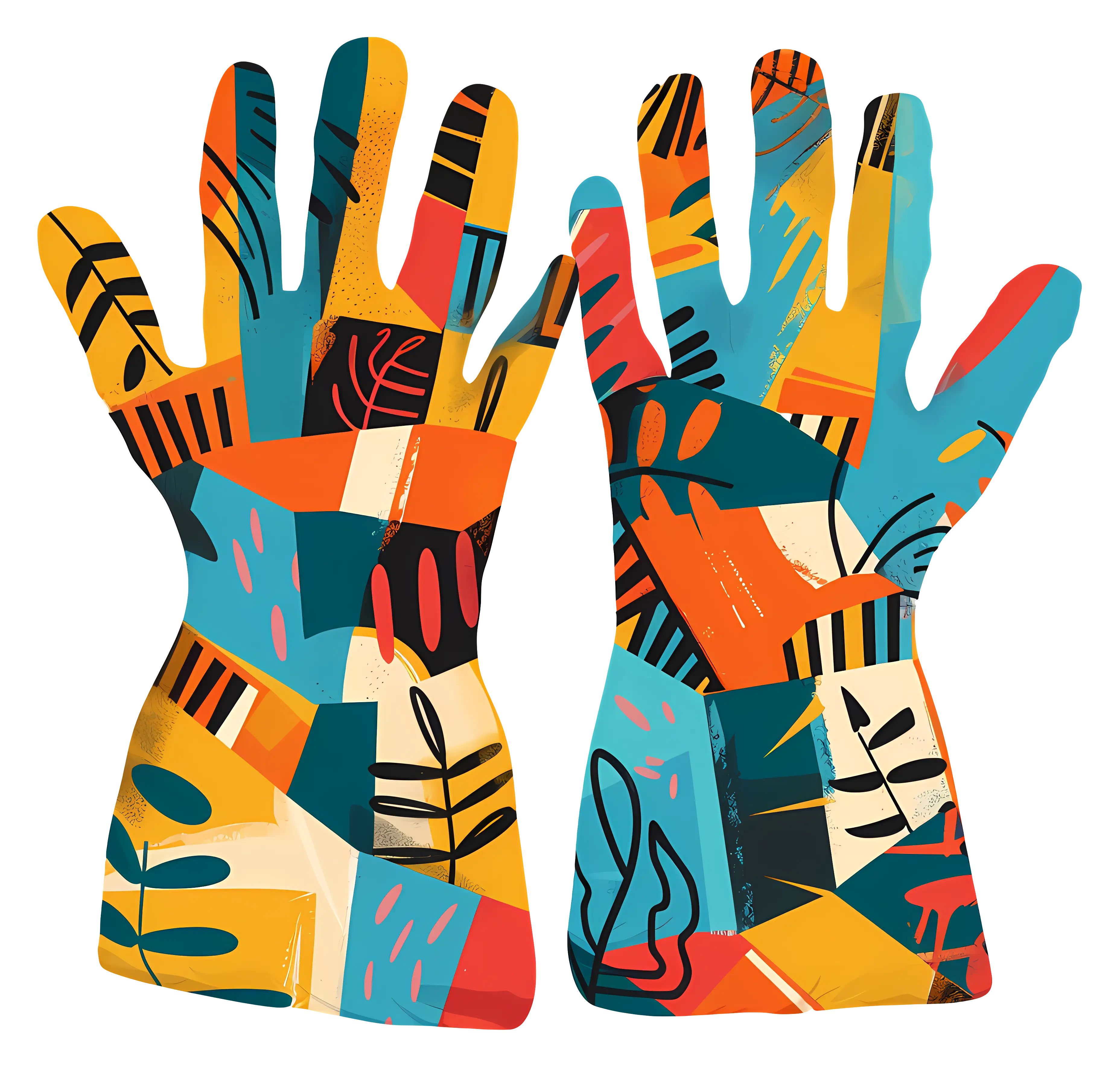 Colorful Patterned Gloves