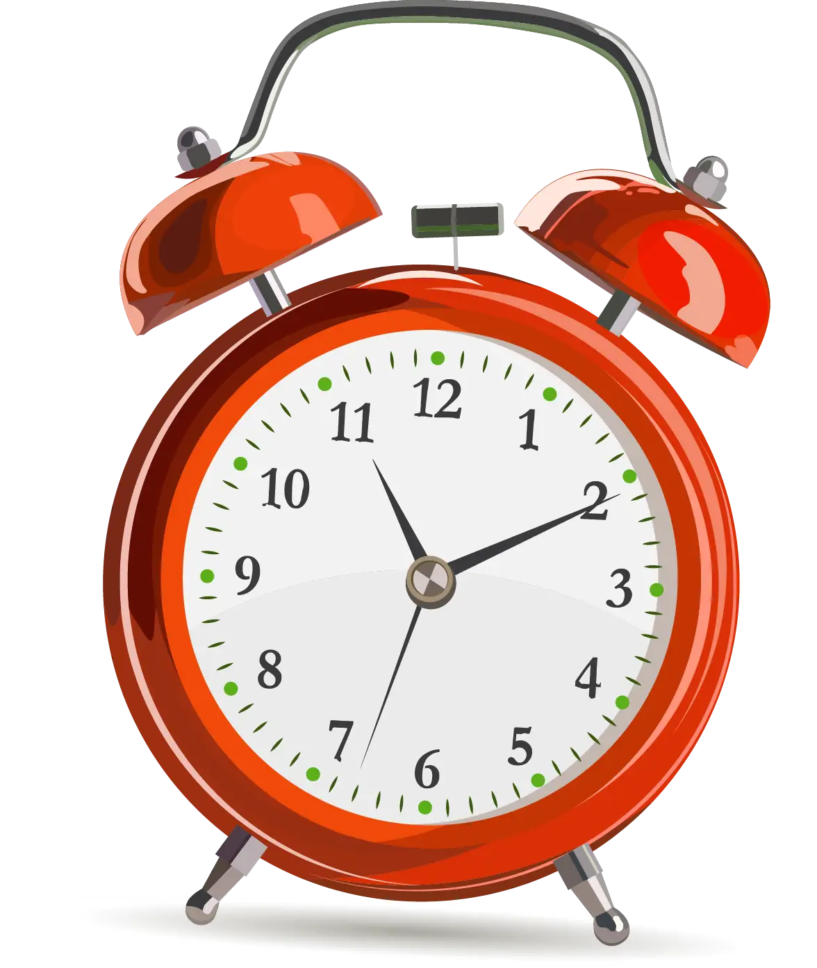 Red Retro Alarm Clock Illustration