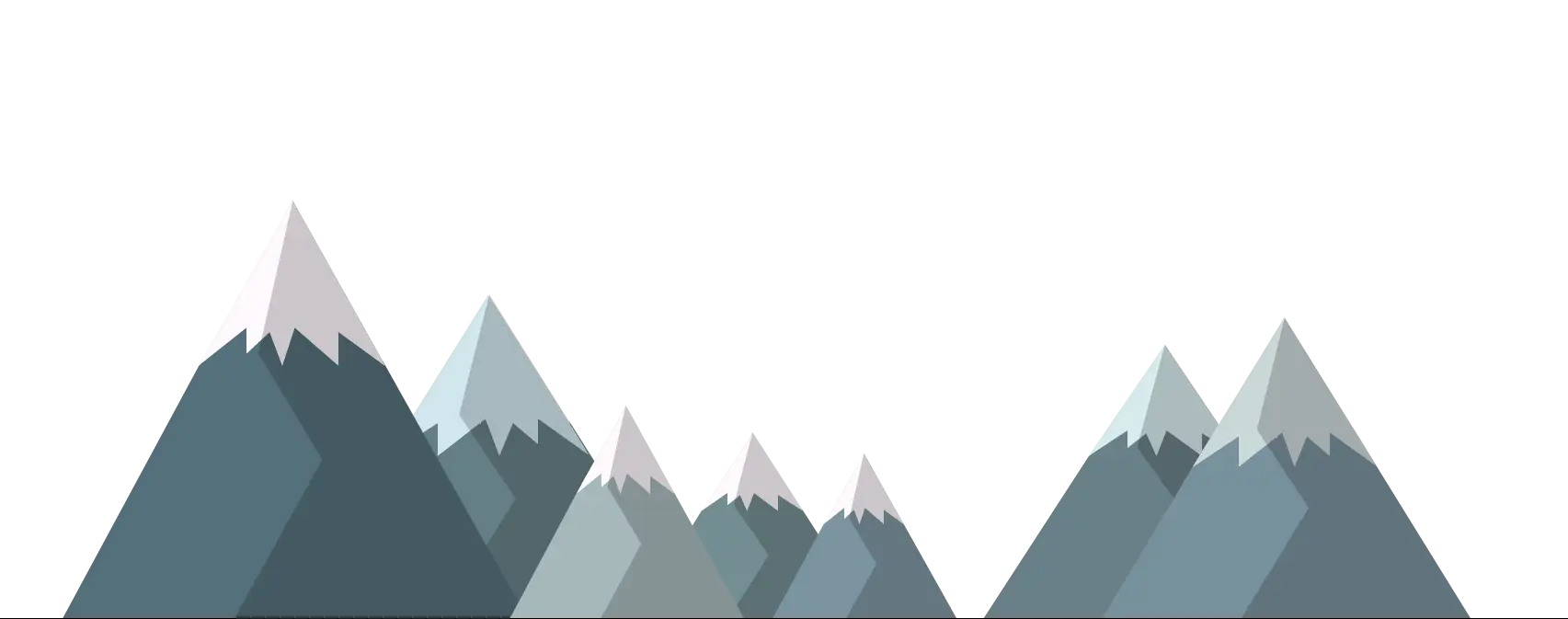 Minimalist Mountain Illustration with Snowy Peaks