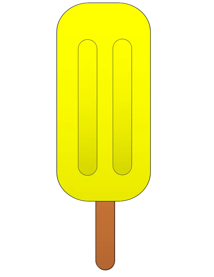Yellow Popsicle Illustration