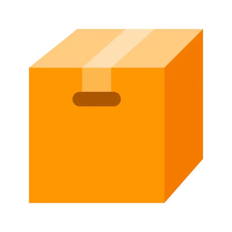 Orange Package Box Illustration