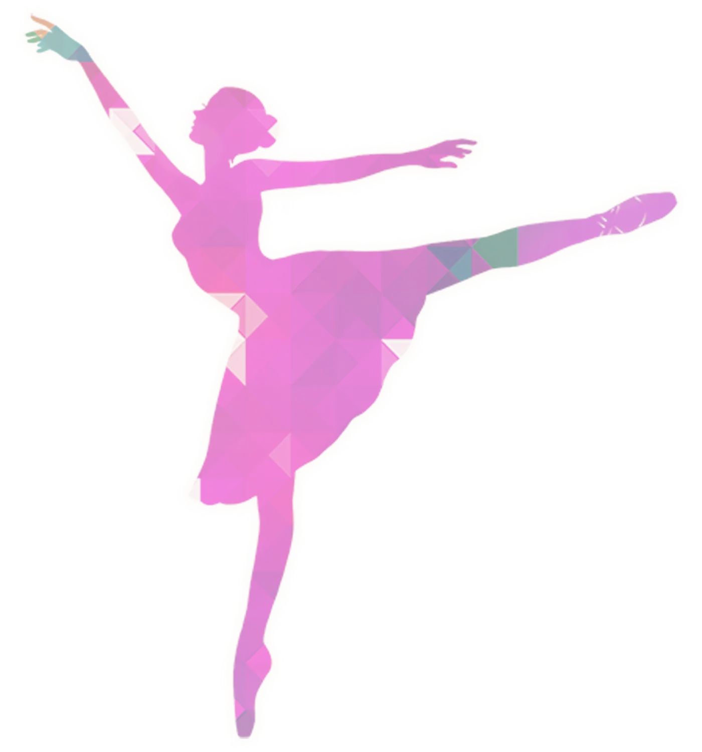 Pink Ballerina Silhouette in Graceful Pose