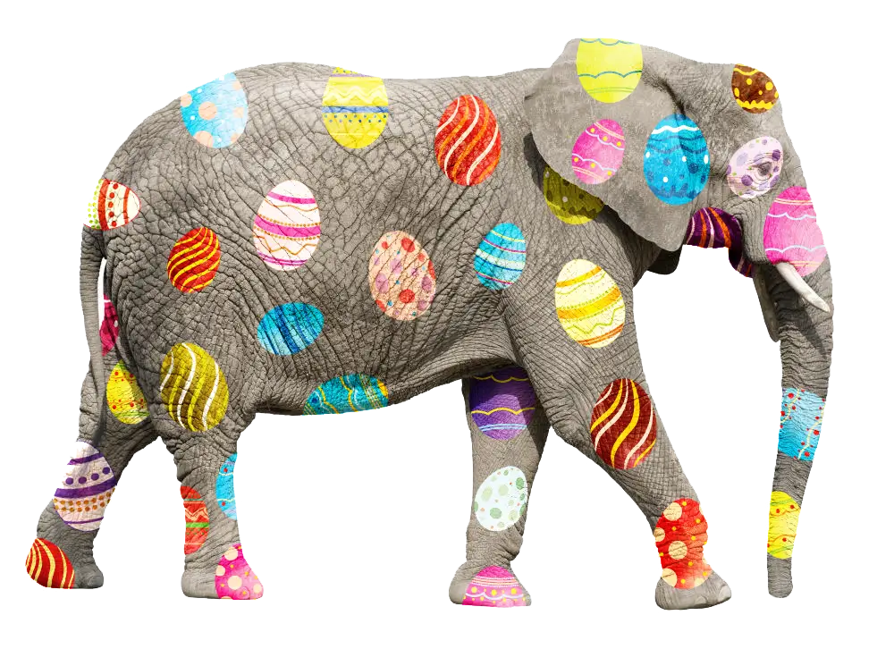 Colorful Patterned Elephant