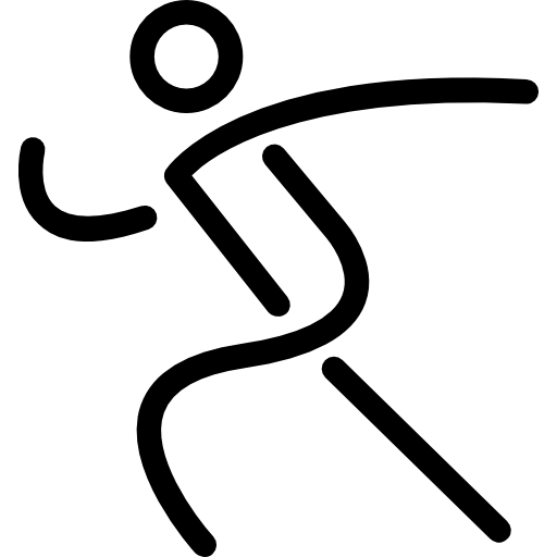Minimal Running Icon for Fitness Inspiration