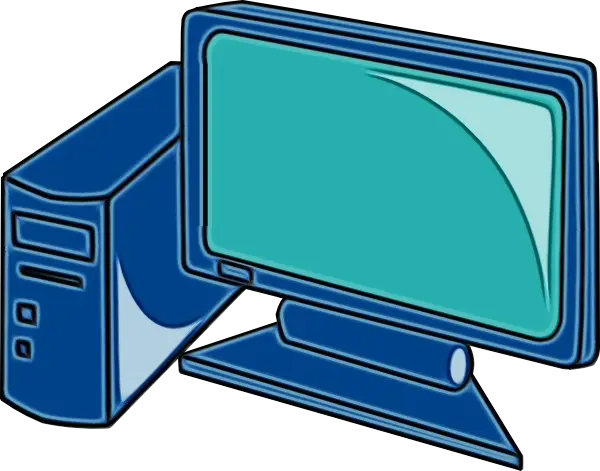 Desktop Computer Setup Illustration
