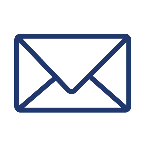 Dark Blue Envelope Icon Design for Communication