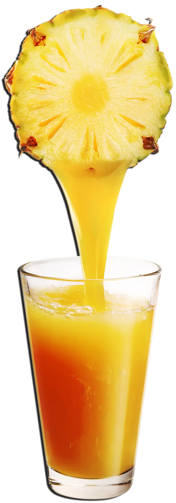 Fresh Pineapple Juice Pouring into Glass