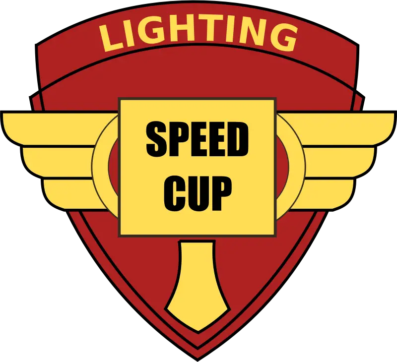 Speed Cup Logo with Lightning Design