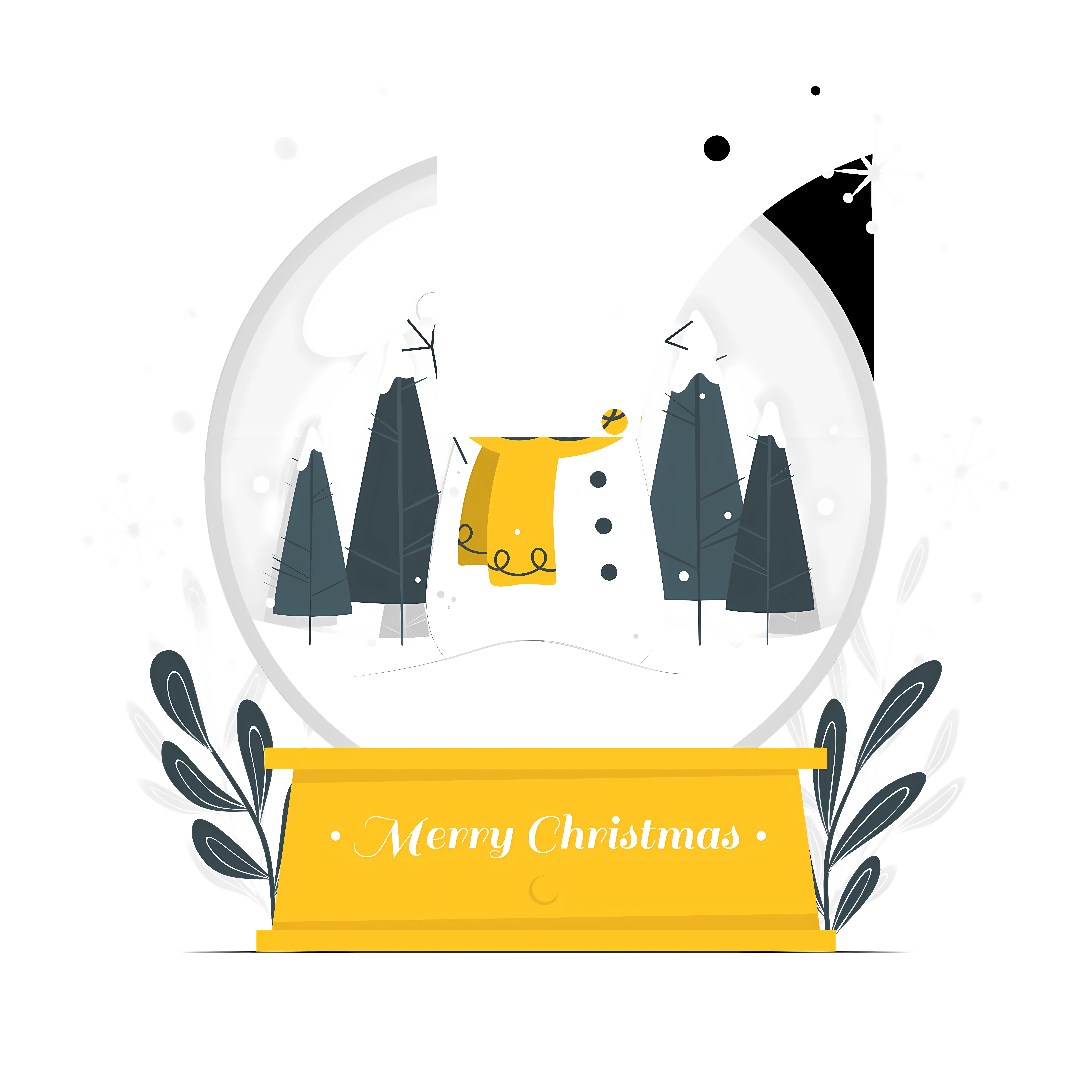 Christmas Snow Globe with Festive Scene