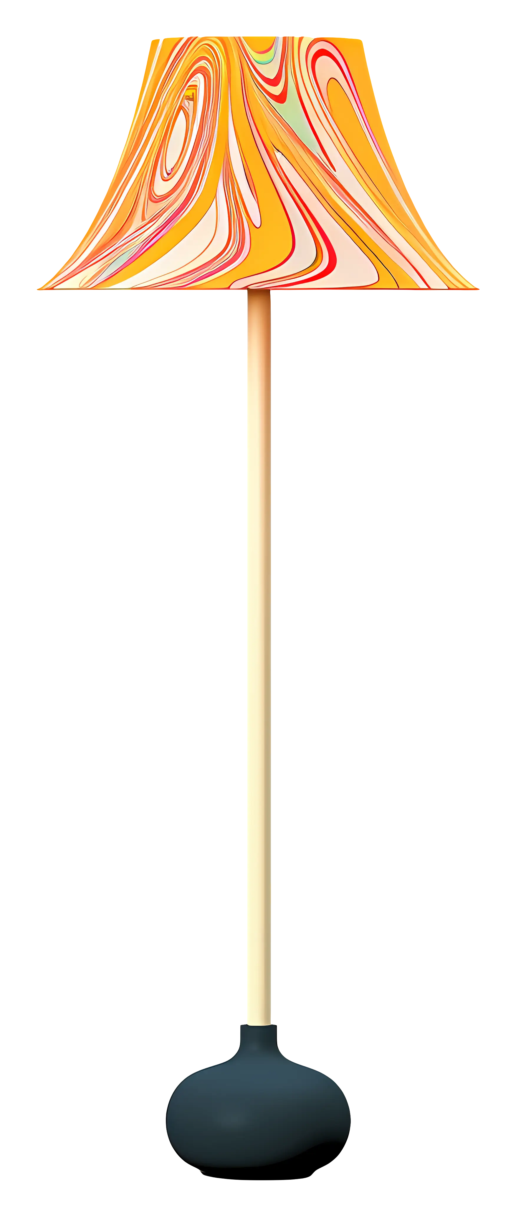 Retro Lamp with Colorful Shade