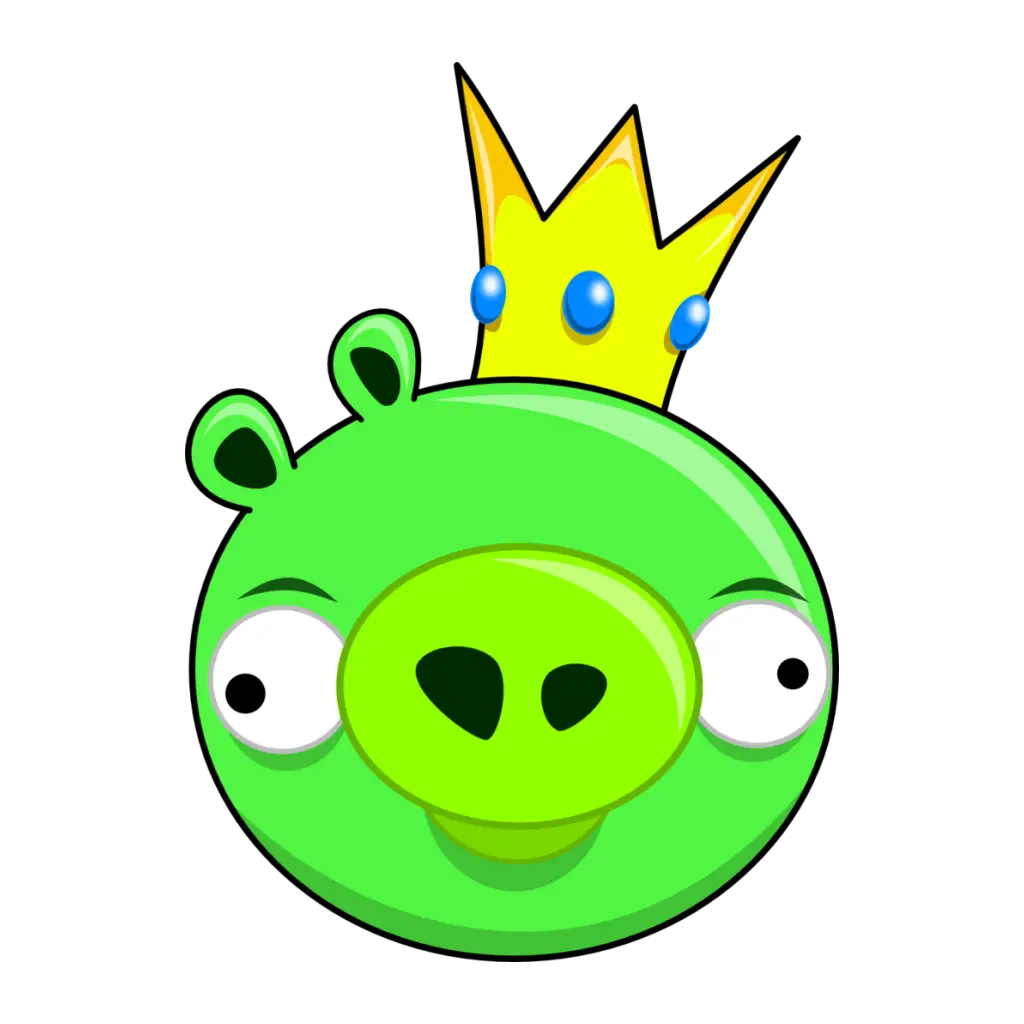 Green Pig with Crown from Angry Birds