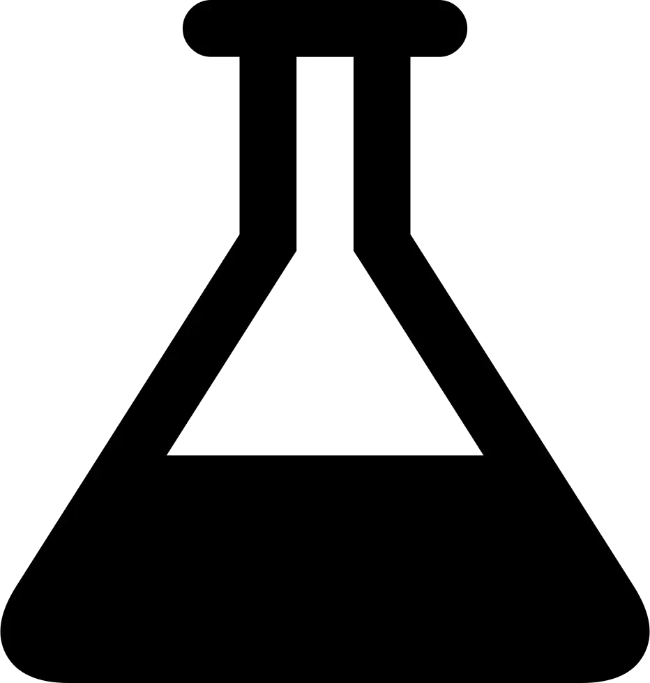 Minimalist Laboratory Flask Icon for Science Concepts