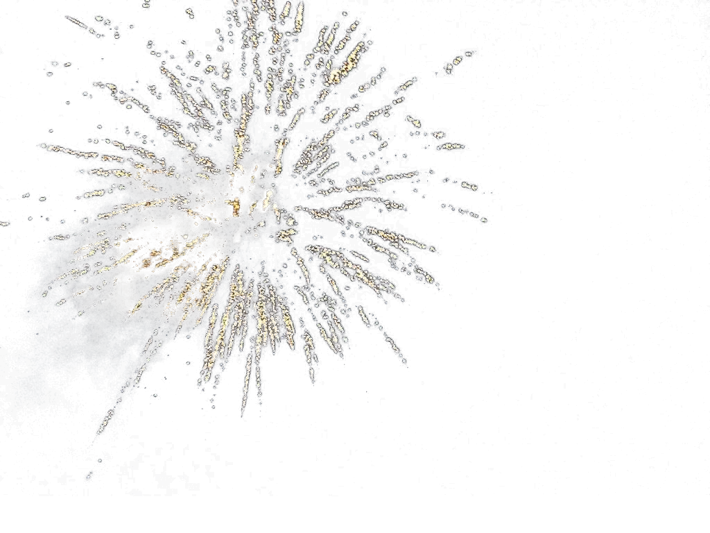 Silver Fireworks Explosion Illustration