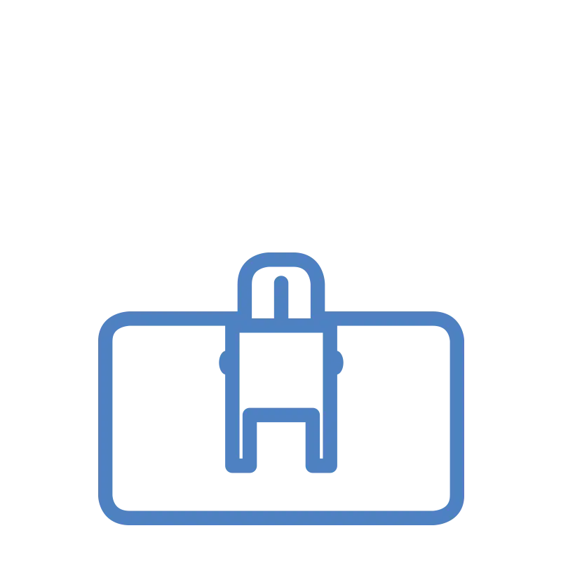 Blue Suitcase Icon for Travel