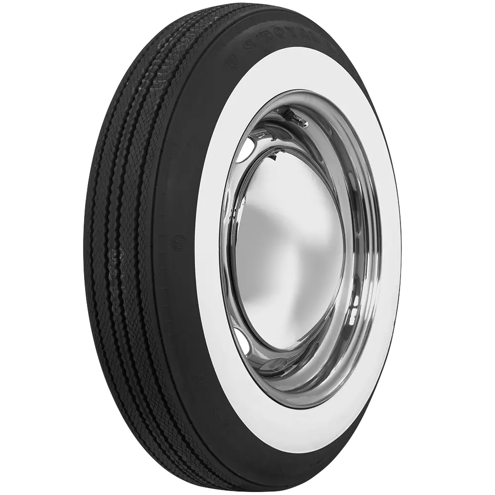 Classic Car Tire with White Wall Design