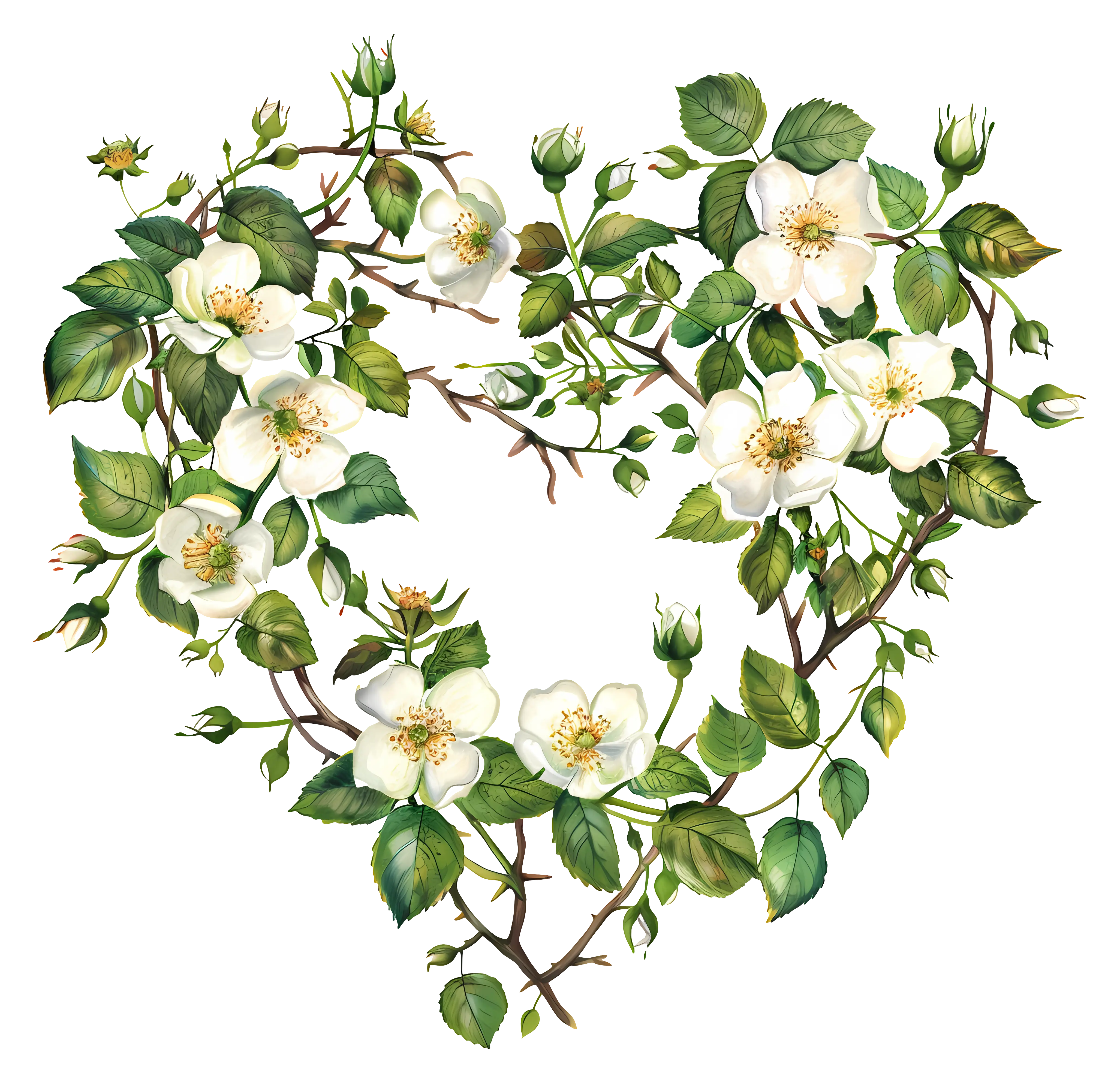 Heart-Shaped Flower Wreath