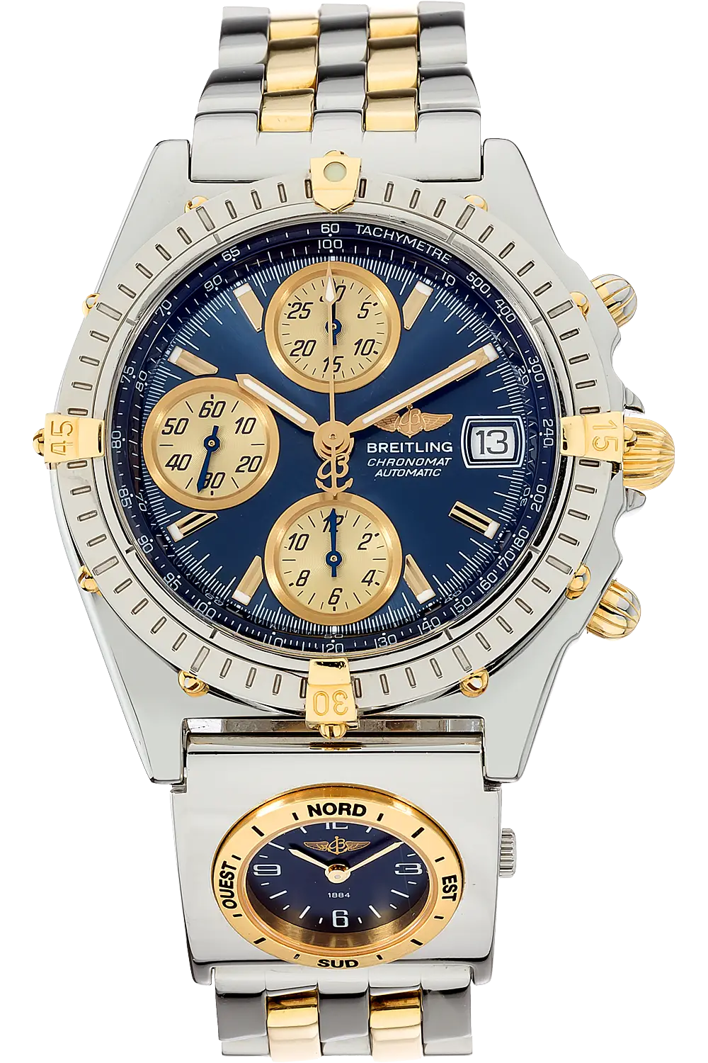 Luxury Gold and Silver Chronograph Watch