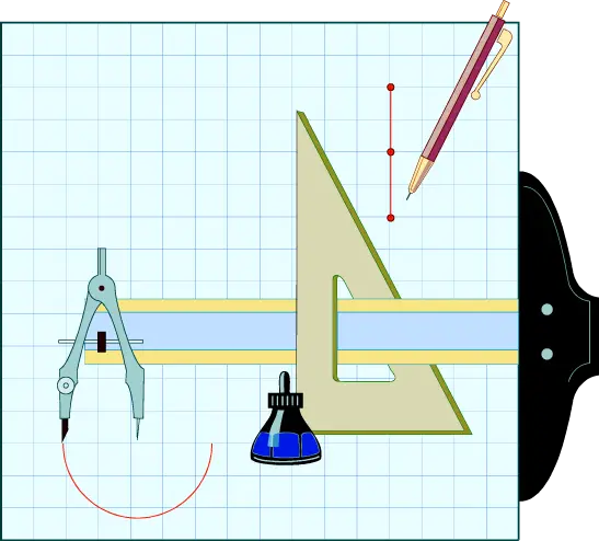 Drafting Tools on Graph Paper