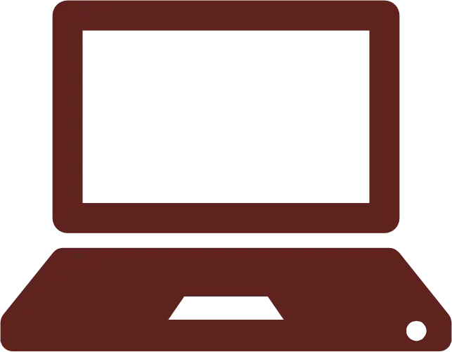 Minimalist Brown Laptop Icon