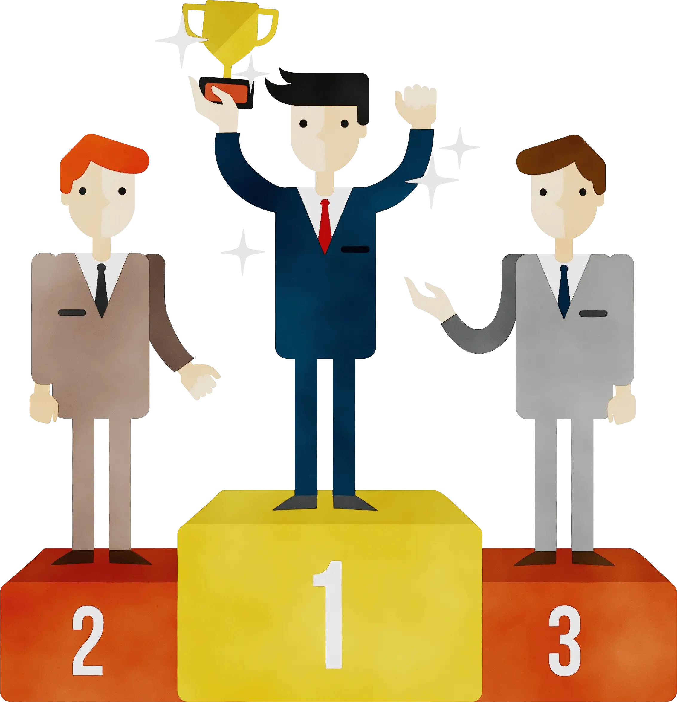 Cartoon Winners on Podium