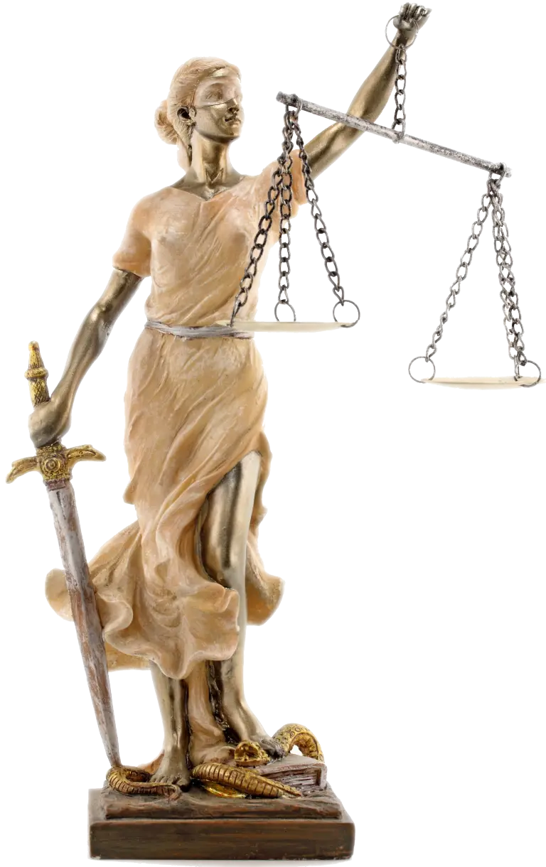 Statue of Lady Justice Holding Scales
